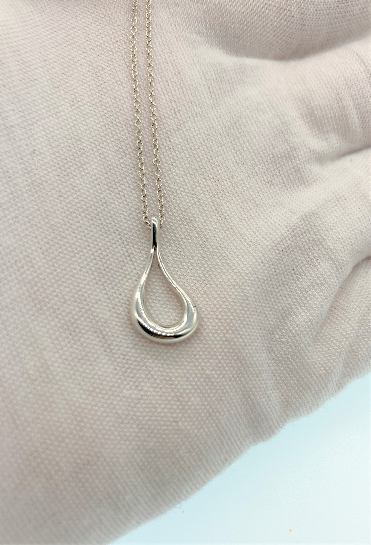 Tiffany & Co Elsa Peretti Open Teardrop Necklace, larger size - Second ...