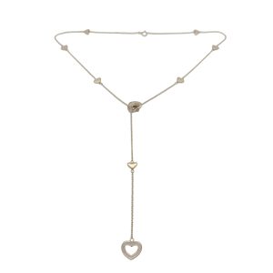 Tiffany & Co. Sterling Silver Multi Heart Link Lariat Necklace