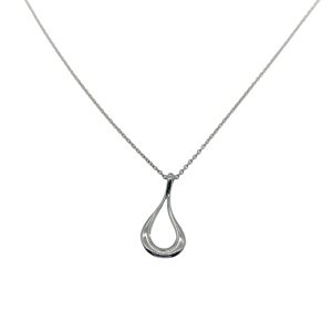 Tiffany & Co Elsa Peretti Open Teardrop Necklace, larger size