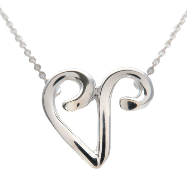 Tiffany & Co. Sterling Silver V Pendant Necklace