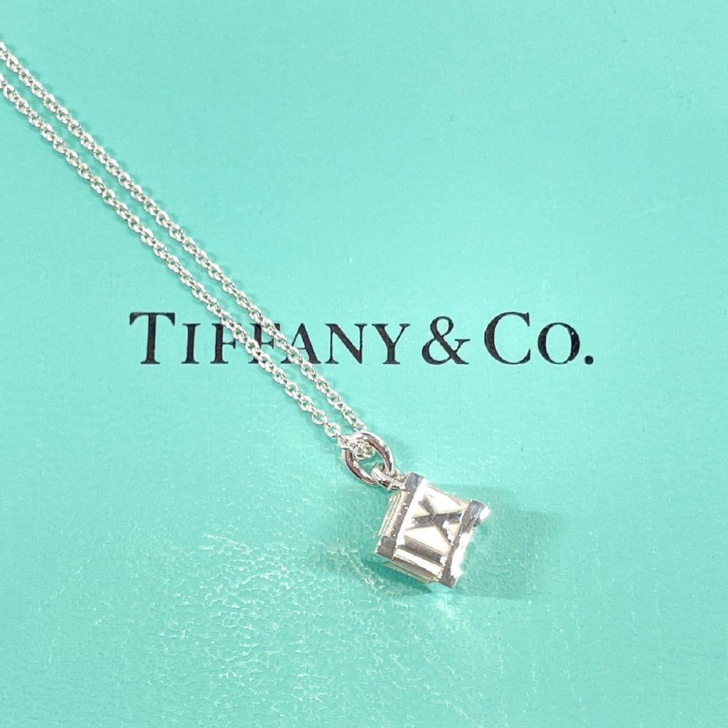Tiffany & Co. Atlas Collection Sterling Silver Cube Necklace - Second ...
