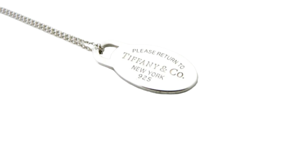 Please Return To Oval Tag Necklace