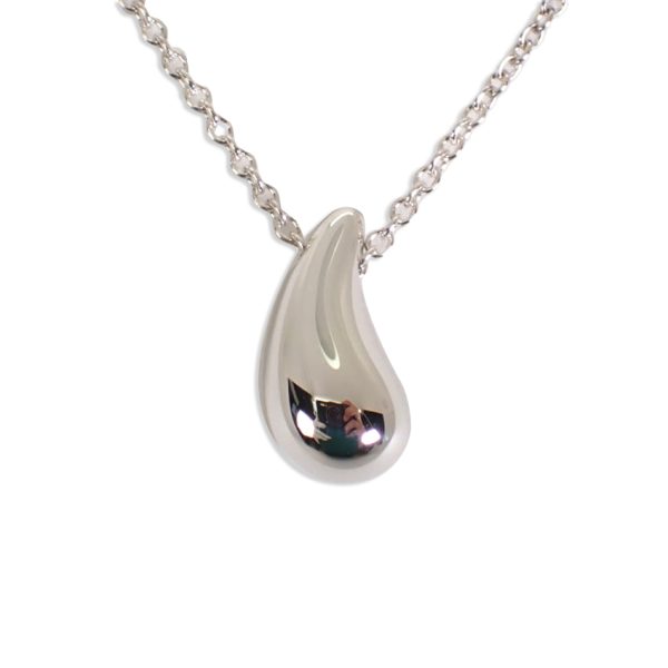 Tiffany & Co. Elsa Peretti Tear Drop Necklace Silver