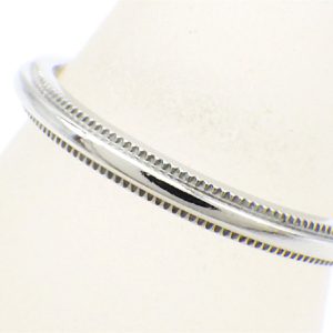 Milgrain Platinum Band Ring Pt 950