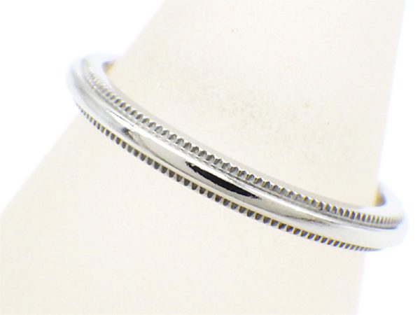 Milgrain Platinum Band Ring Pt 950